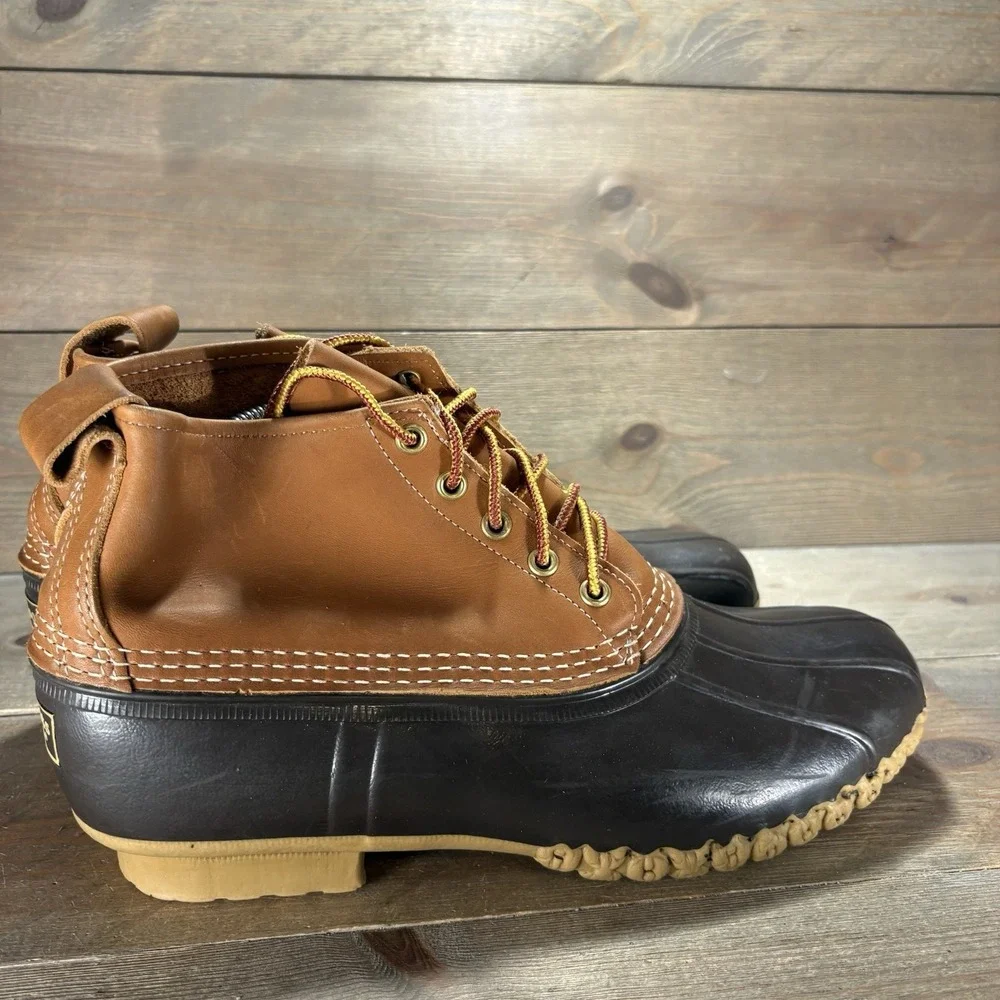 ll bean duck boots mens size 9 shoes brown hunting winter waterproof boots